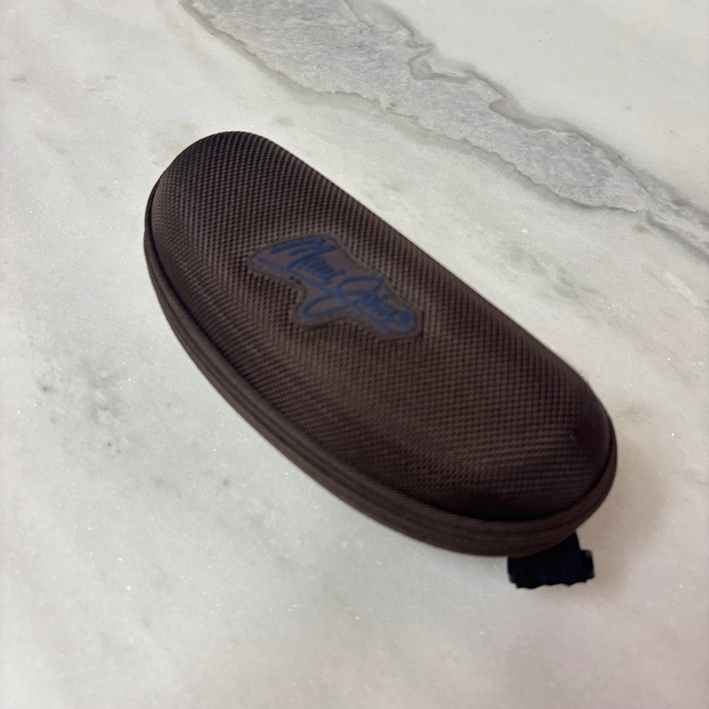 Maui Jim Brown Ballistic Nylon Zippered Sunglasses Case with Clip